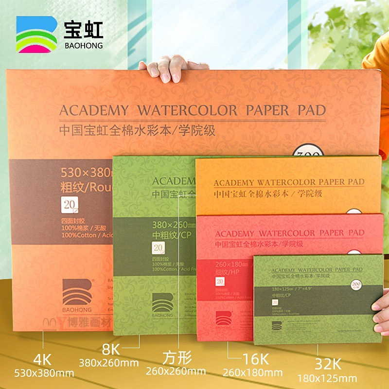 Photography Book - Caderno de Aquarela Baohong Academy, Papel