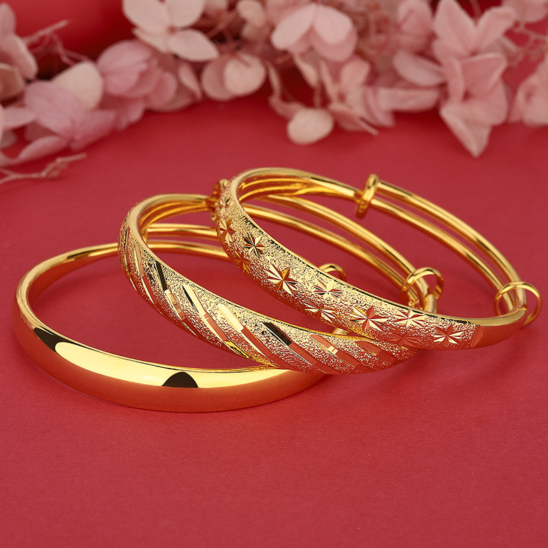 Photography Yellow - Pulseira larga feminina em ouro 24K