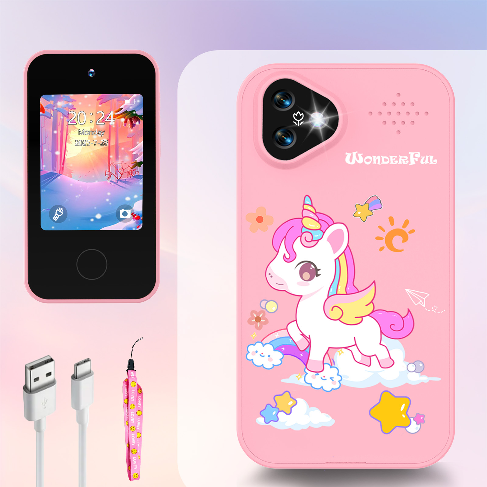 Photograph Mp3 - Câmera de Brinquedo para Crianças Unicorn